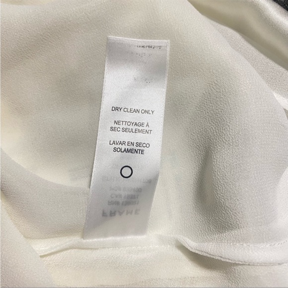 FRAME Off White Keyhole Neck Silk Party Top Size M - Picture 9 of 12